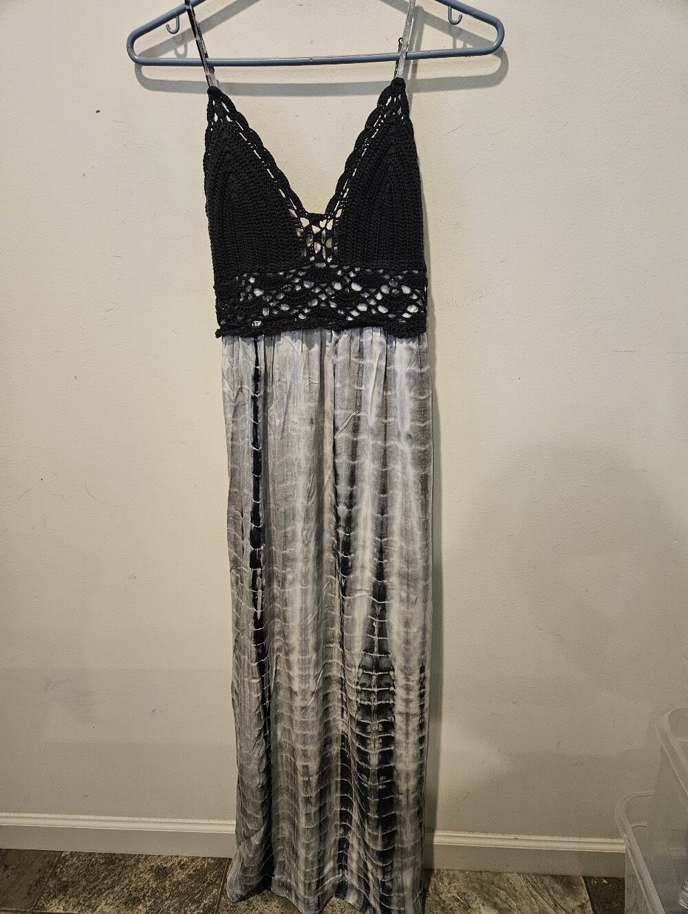 XHILARATION CRochet Tie-Dye Sleeveless Maxi Dress Medium
